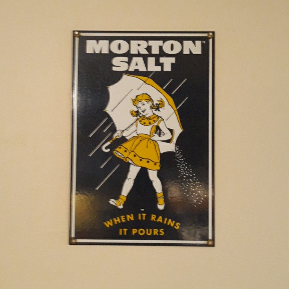 1950's morton salt sign